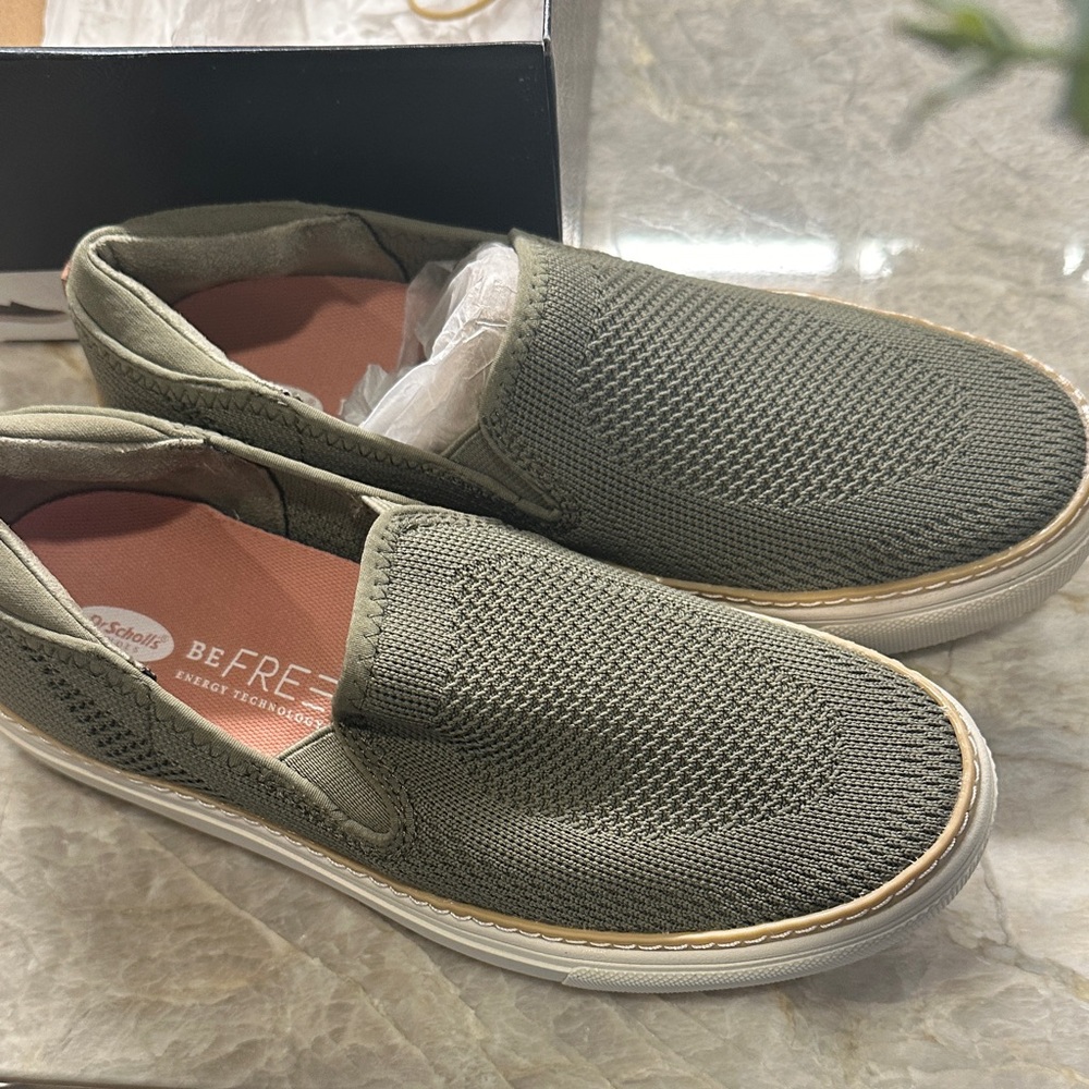 Dr. Scholl's Women's Olive Green Slip-On Sneakers